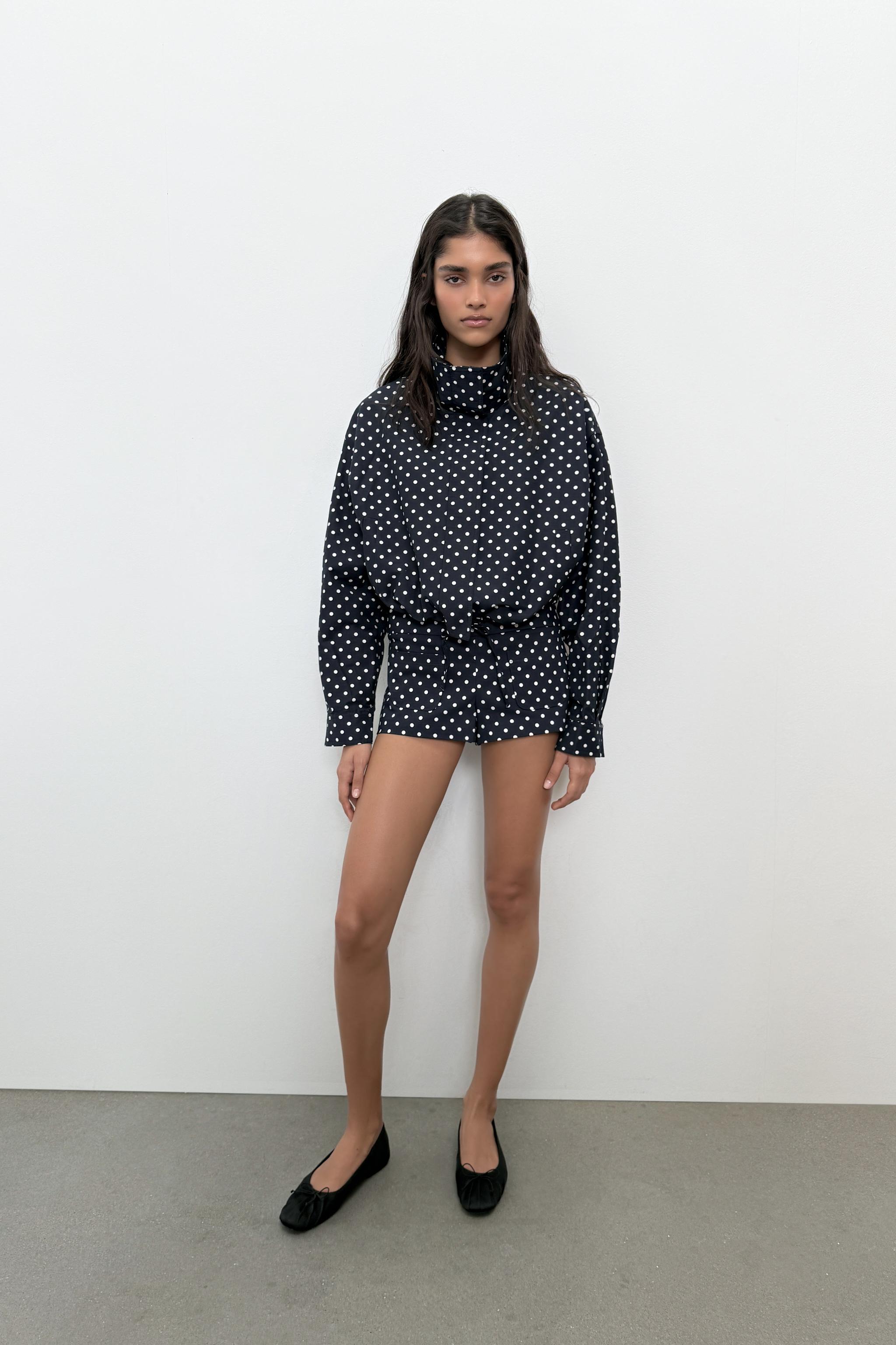 VESTE MATELASSÉE À POIS